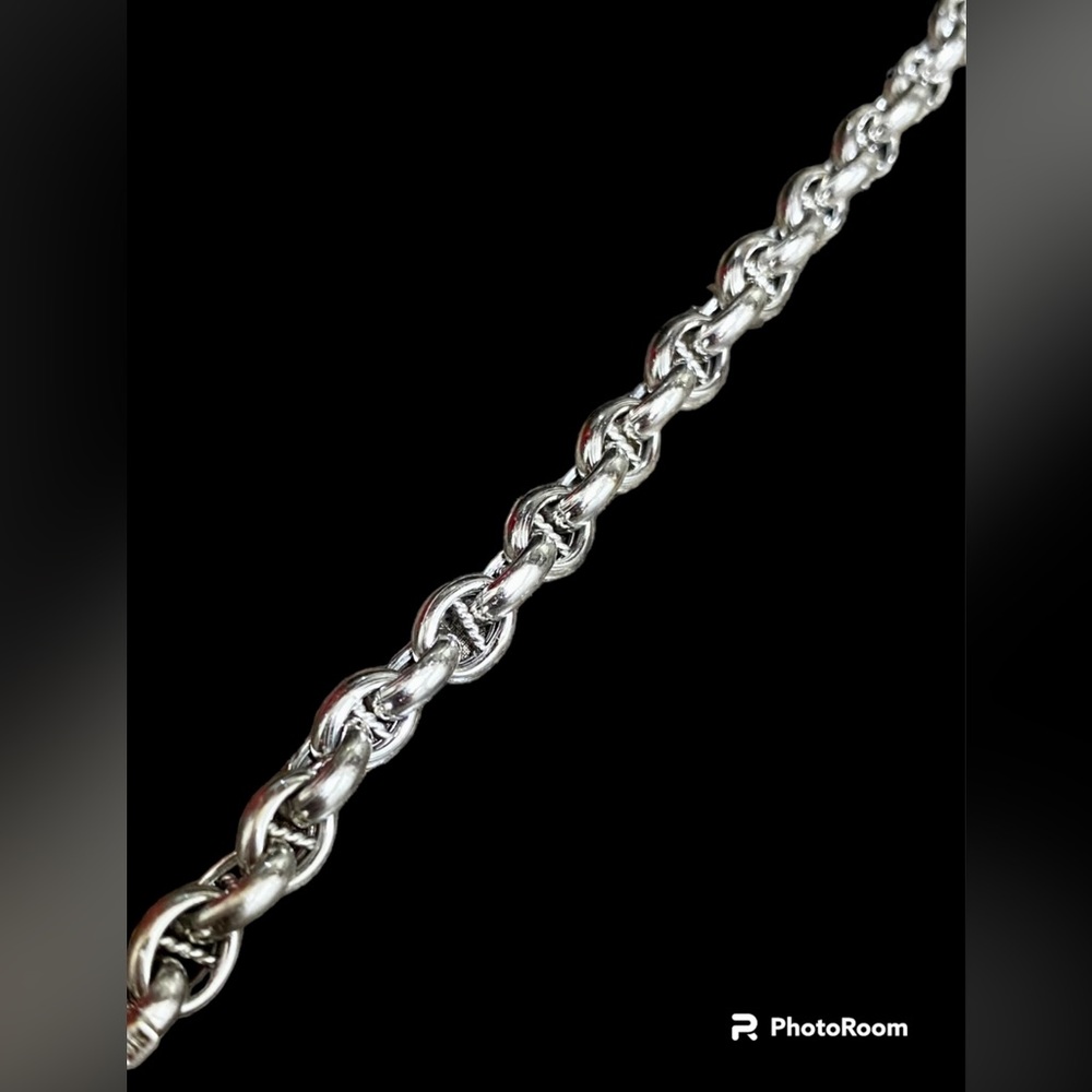 12g-14K SOLID White Gold Rolo Anchor Stud-Link w/🦞Claw Closure🧜🏻‍♀️ - Picture 2 of 15